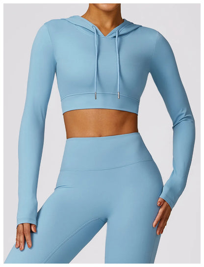 Elena Hooded Workout Top