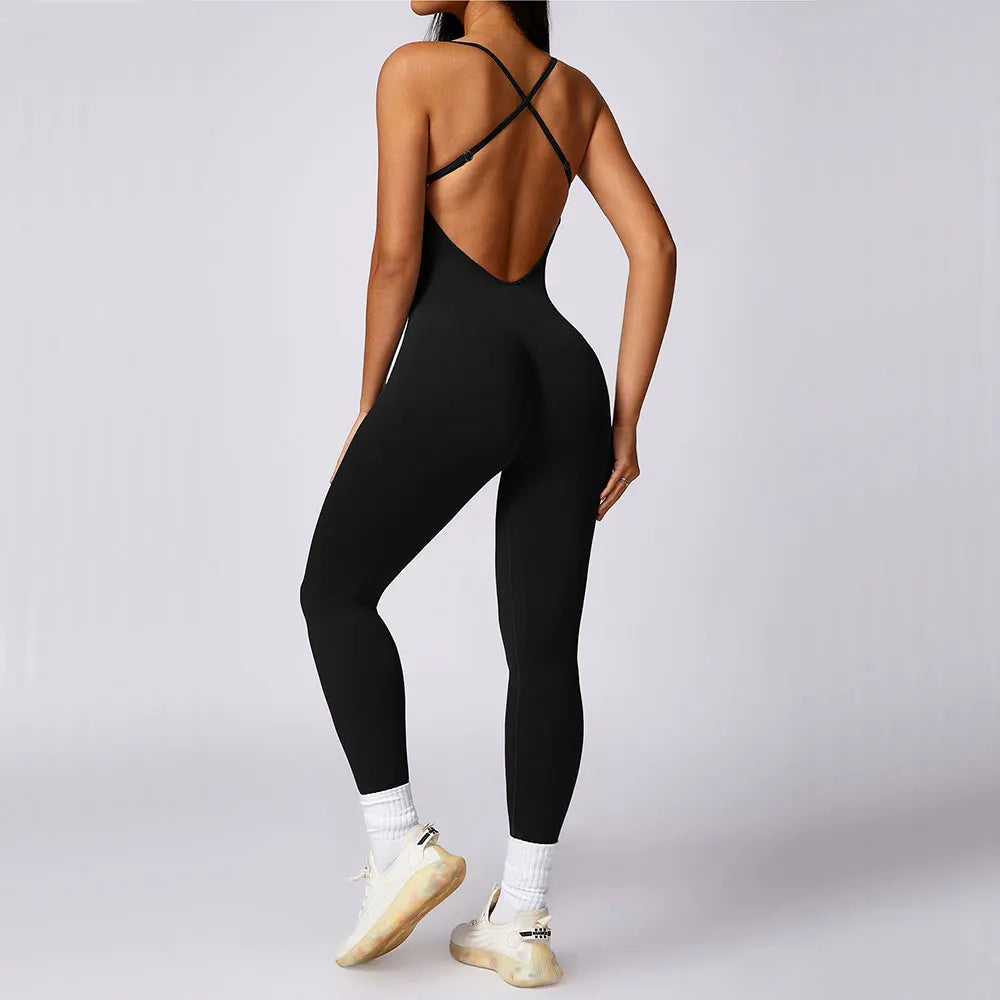 Aria Backless Fitness Romper