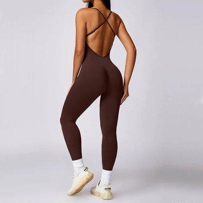 Aria Backless Fitness Romper