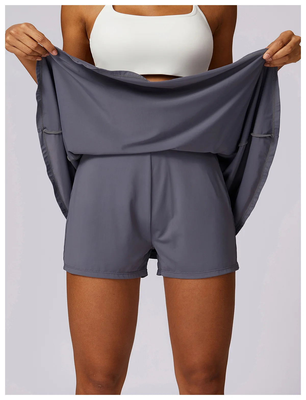 Daphne Solid Tennis Skirt