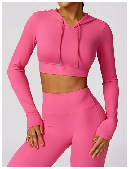 Elena Hooded Workout Top