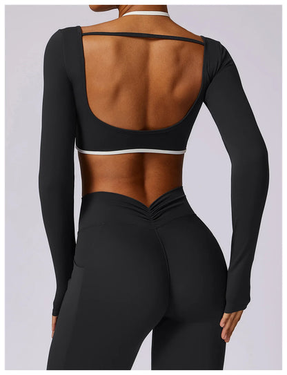 Gabrielle Backless Yoga Shirt