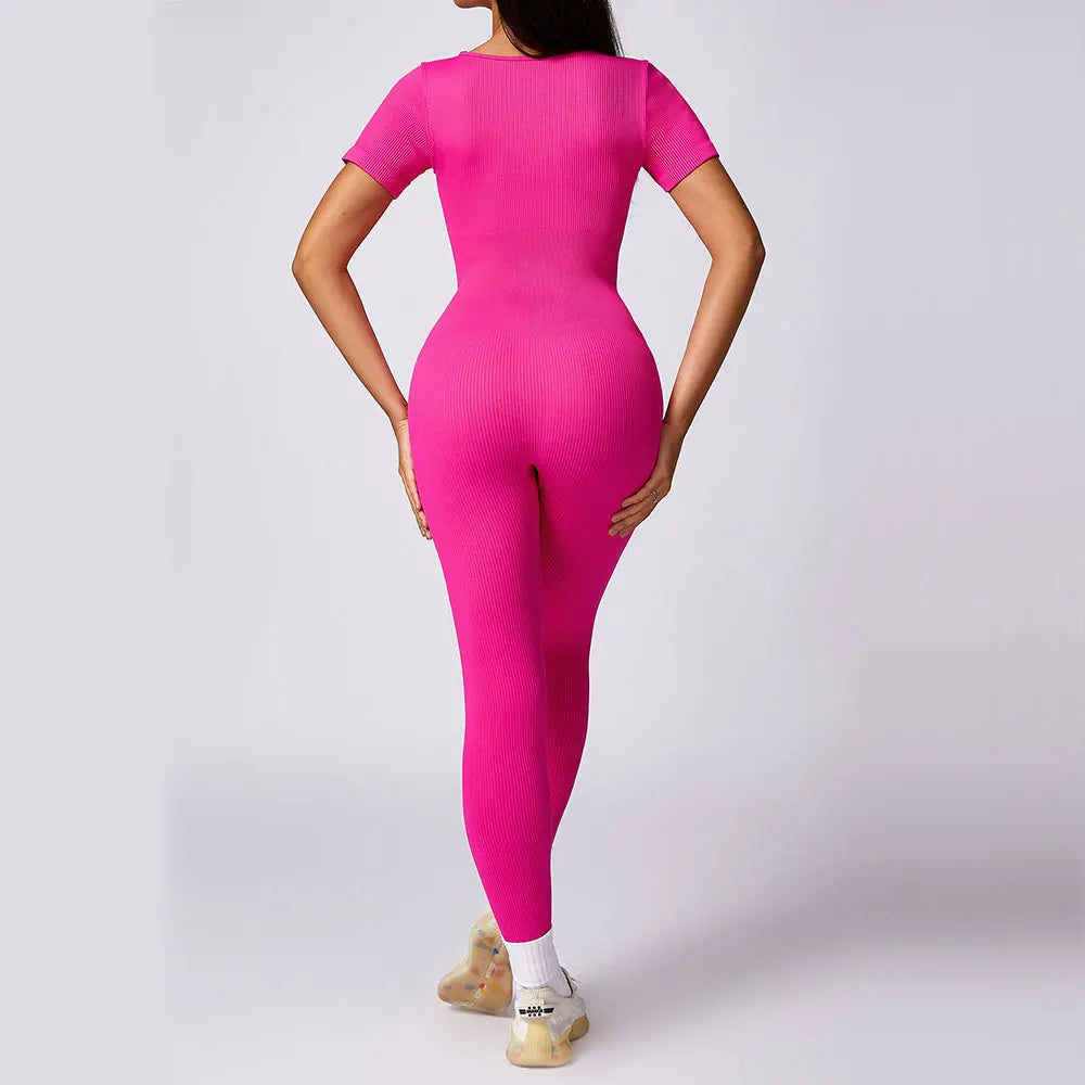 Aria Ribbed Fitness Jumpsuit