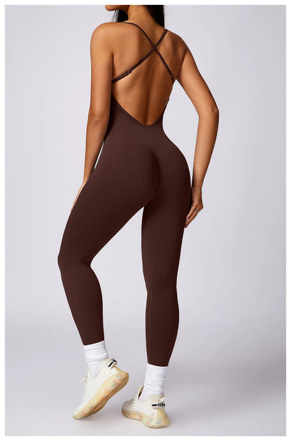 Aria Backless Fitness Romper