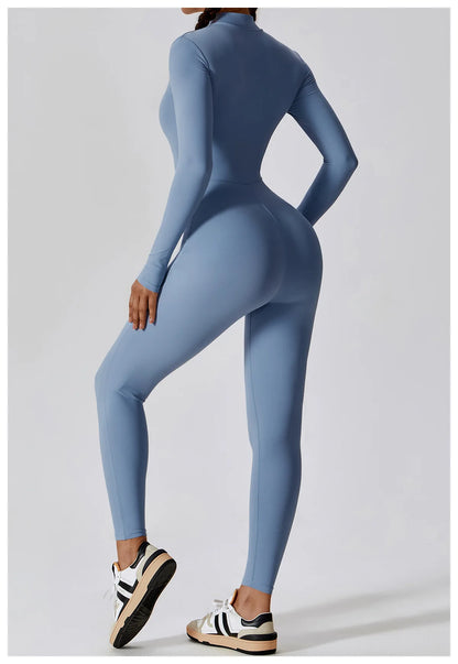 Maya Long Sleeve Fitness Jumpsuit