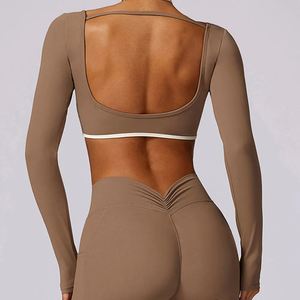 Gabrielle Backless Yoga Shirt