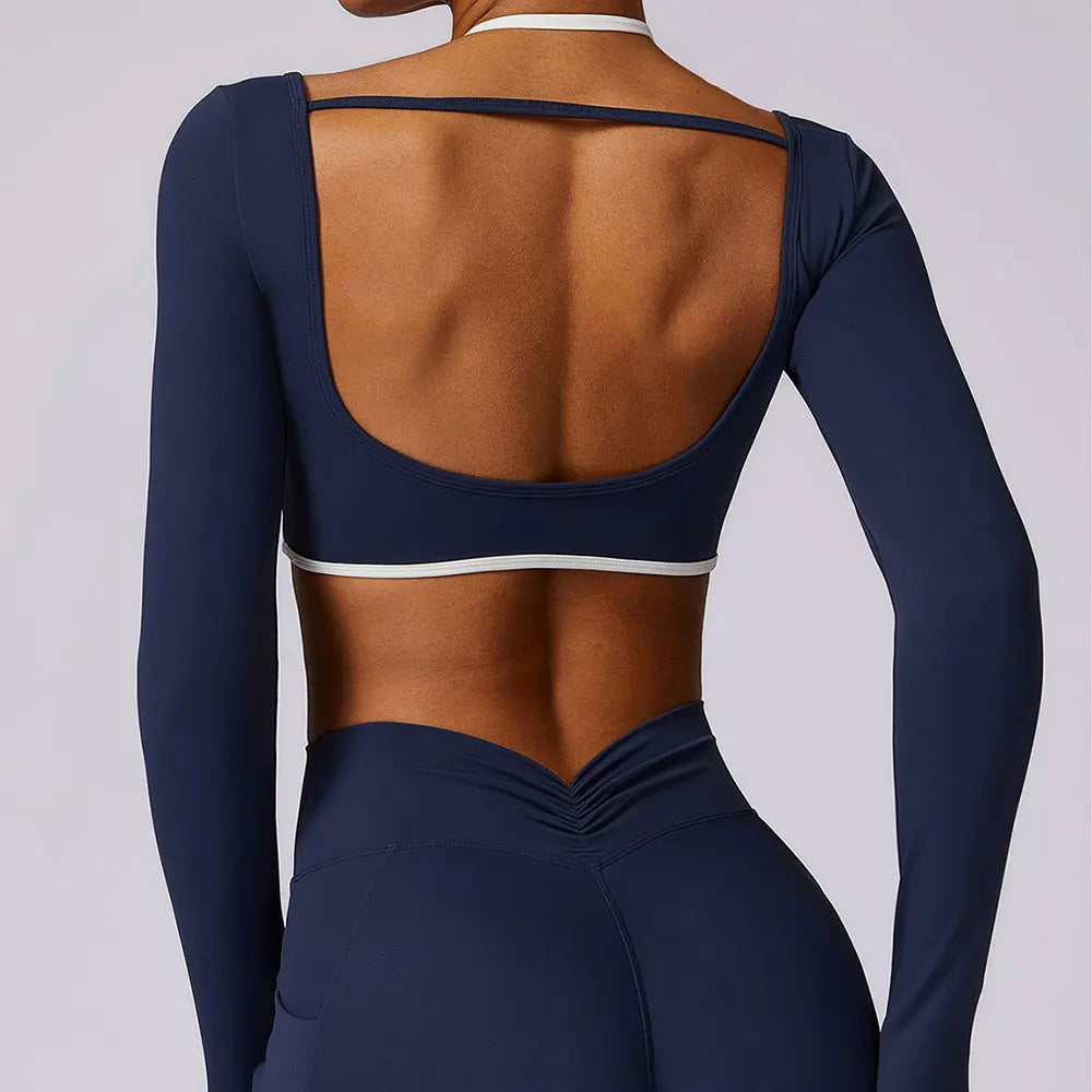 Gabrielle Backless Yoga Shirt