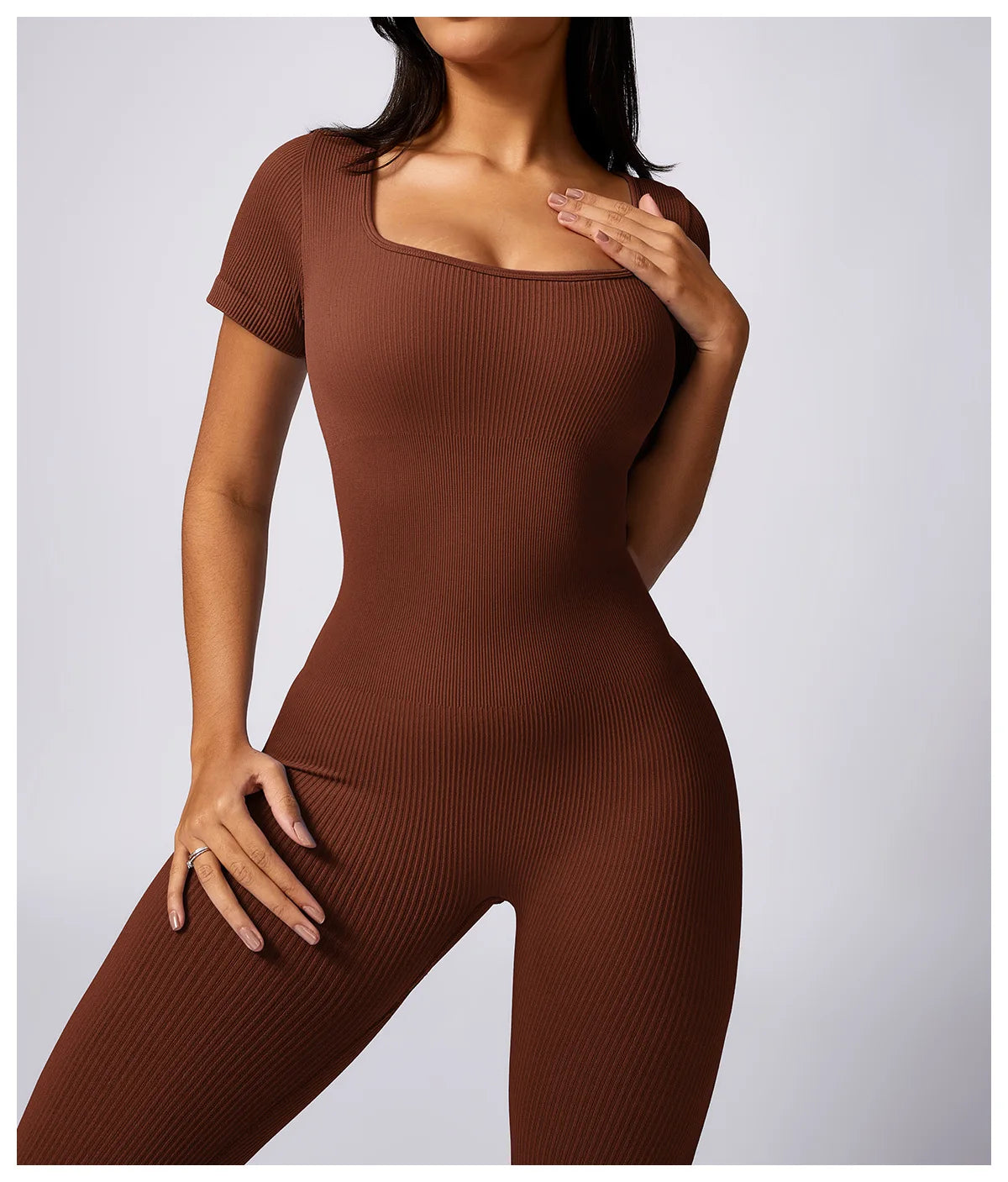 Aria Ribbed Fitness Jumpsuit