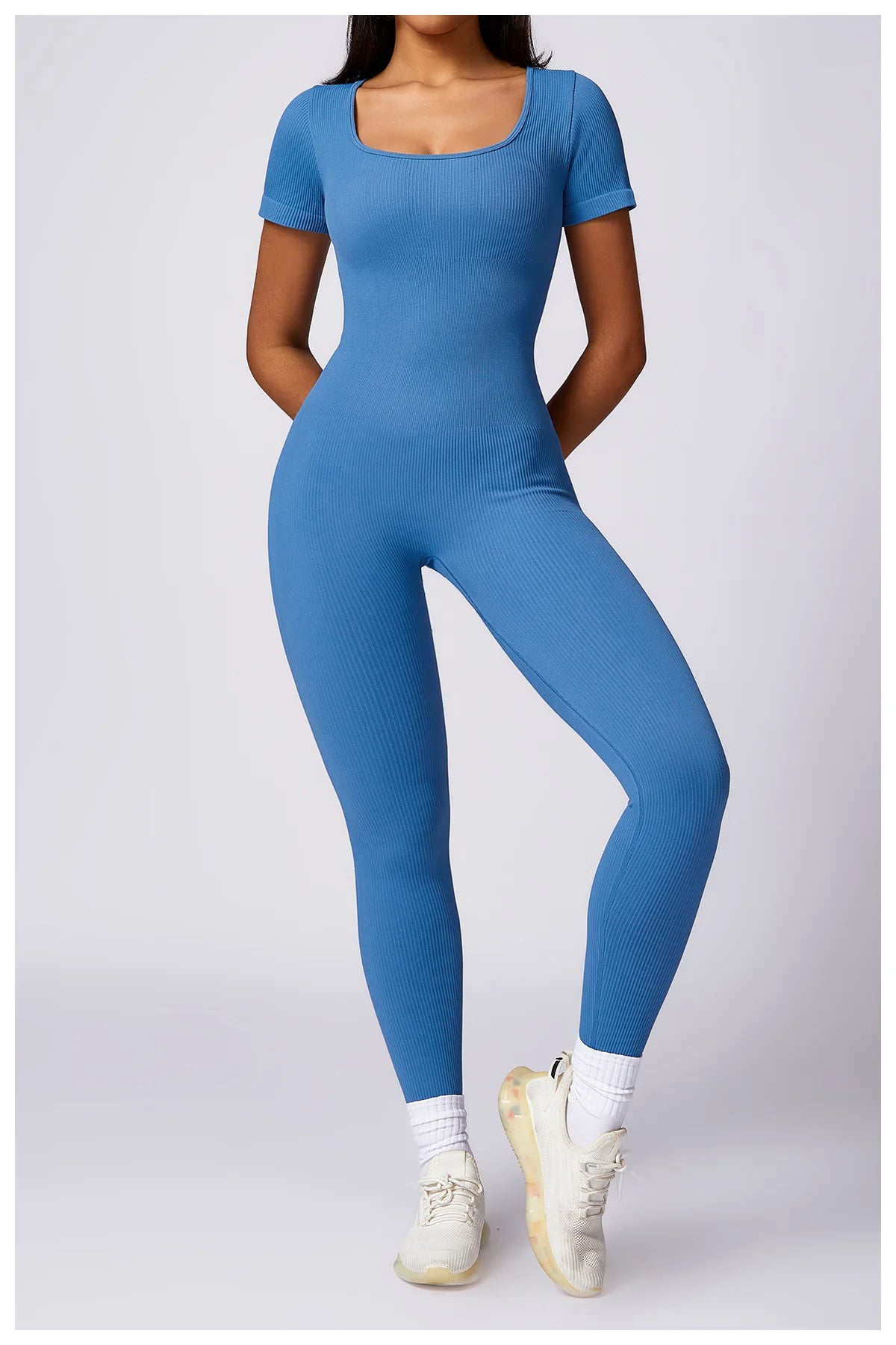 Aria Ribbed Fitness Jumpsuit