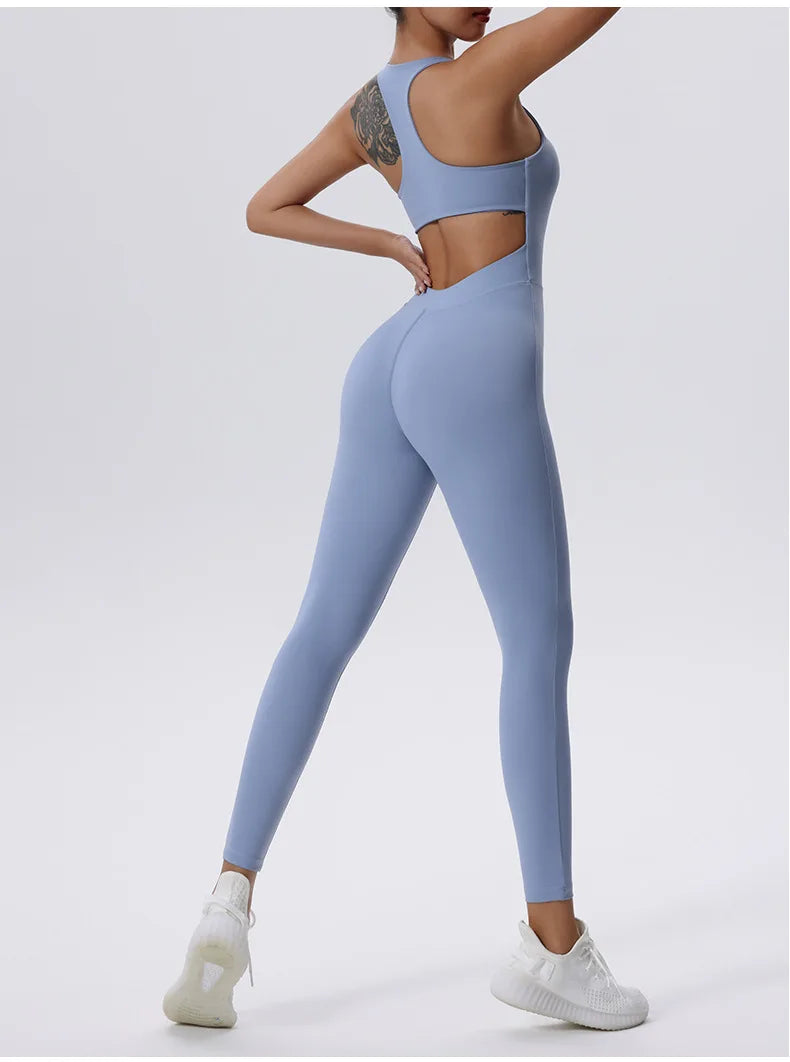 Keira Fitness Zipper Jumpsuit