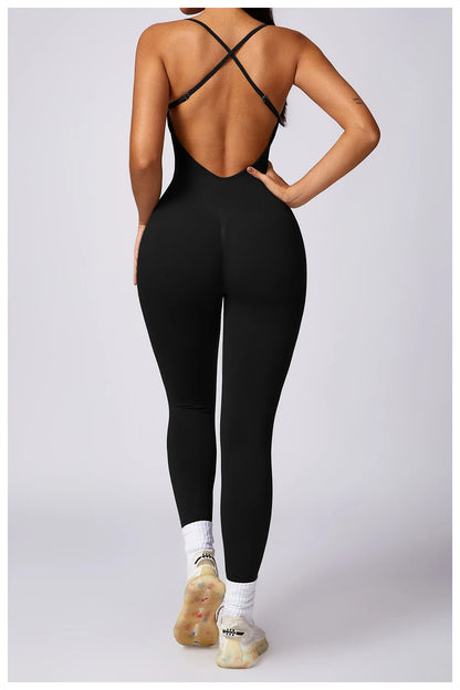 Aria Backless Fitness Romper