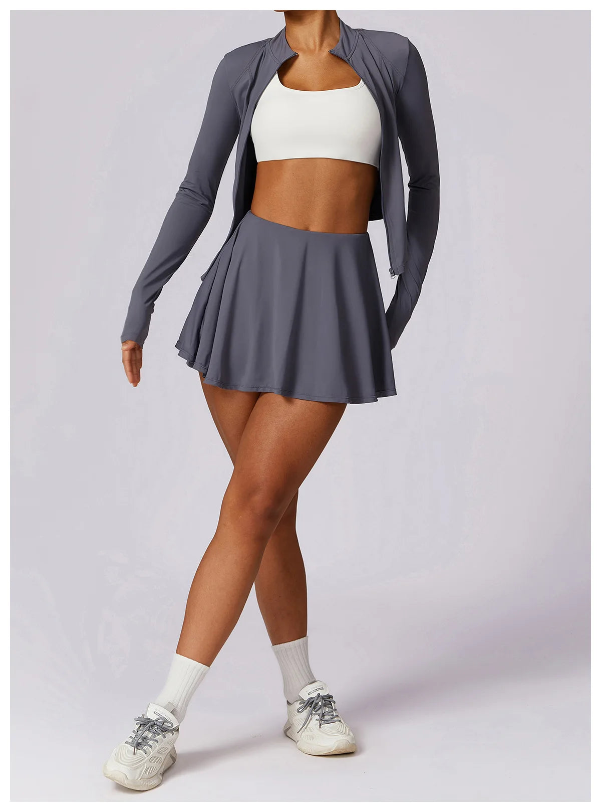 Daphne Solid Tennis Skirt