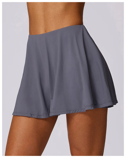 Daphne Solid Tennis Skirt