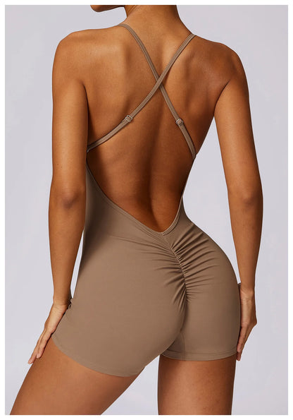 Keira Back V Gym Jumpsuit