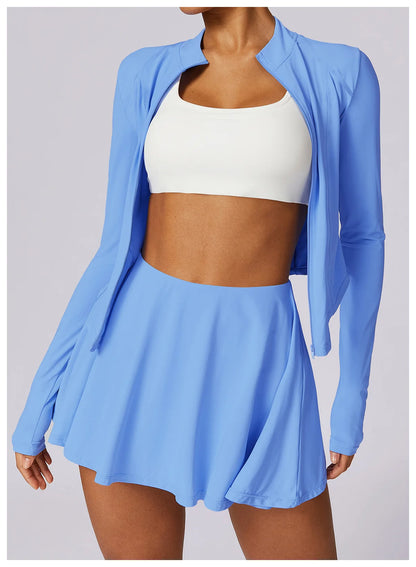 Daphne Solid Tennis Skirt