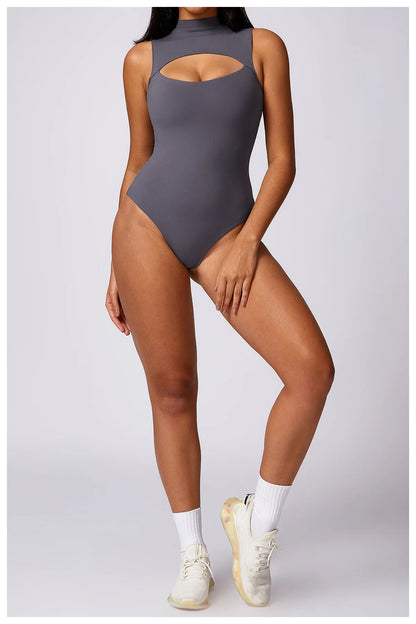 Lila Triangle Fitness Bodysuit