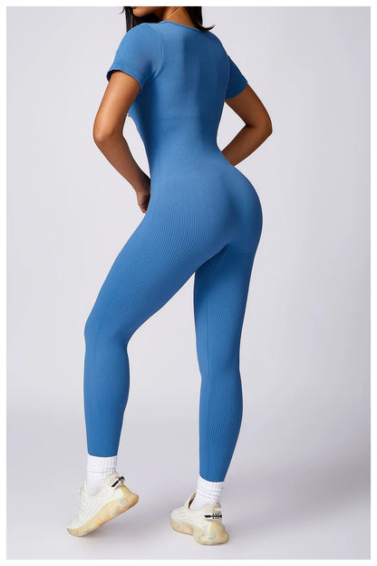 Aria Ribbed Fitness Jumpsuit