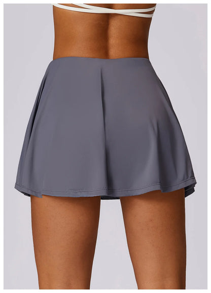 Daphne Solid Tennis Skirt