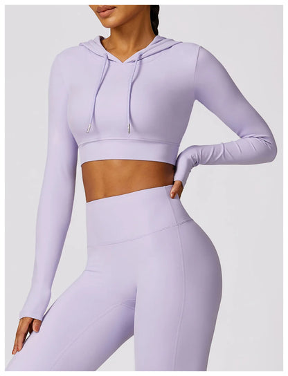 Elena Hooded Workout Top