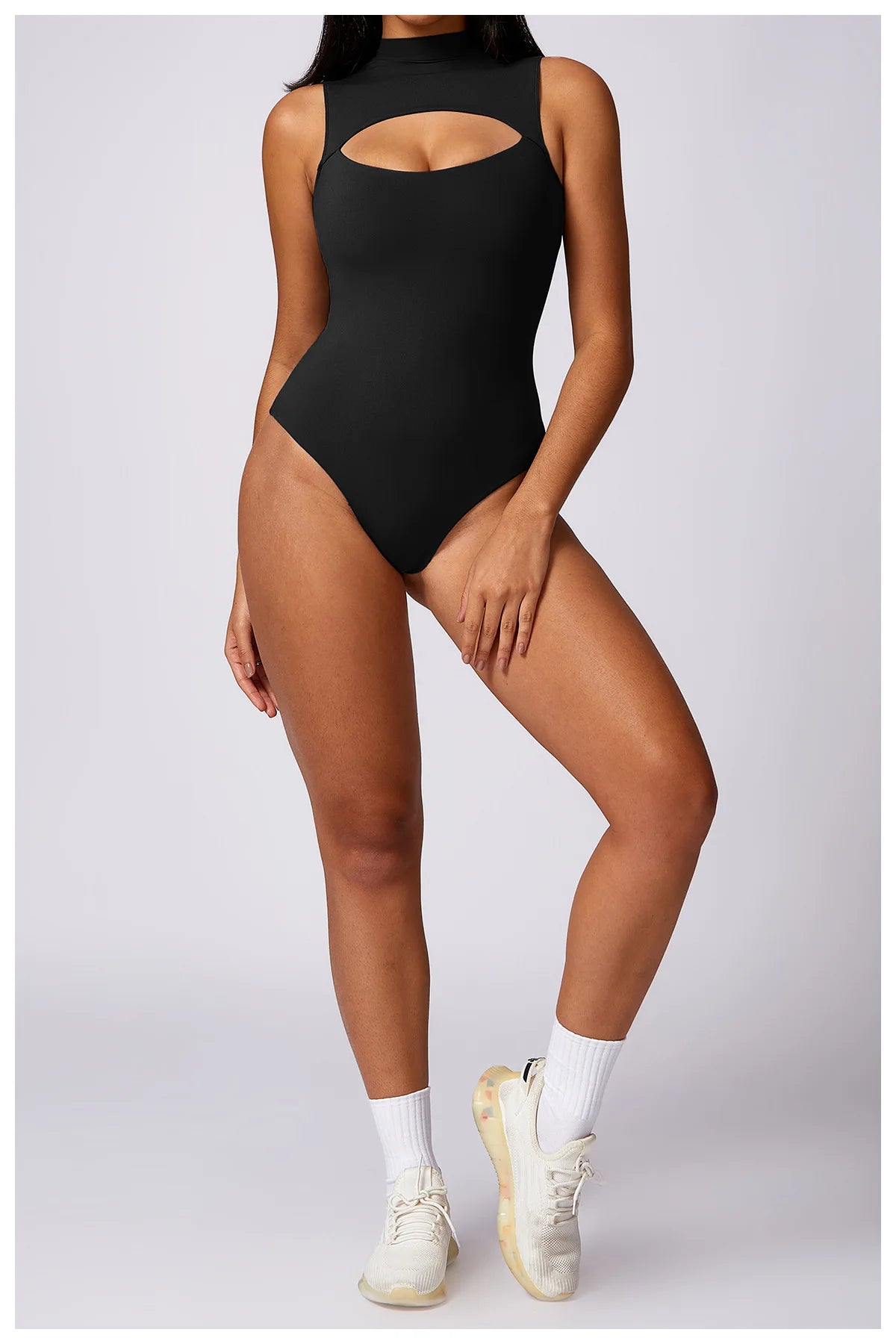 Lila Triangle Fitness Bodysuit