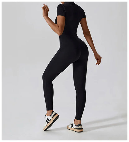 Adeline Zipper Workout Jumpsuit