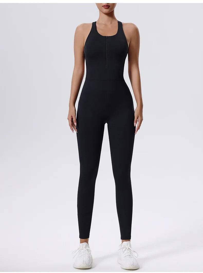 Keira Fitness Zipper Jumpsuit