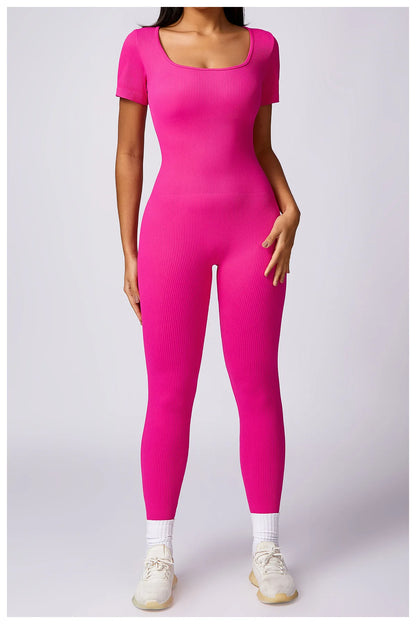 Aria Ribbed Fitness Jumpsuit