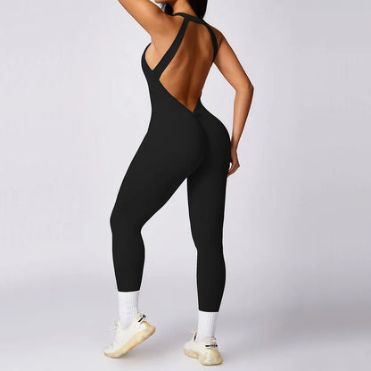 Ruby Backless Gym Bodysuit