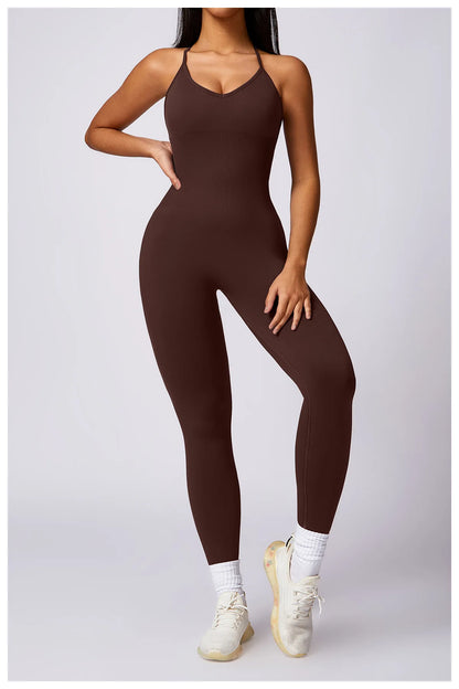 Aria Backless Fitness Romper