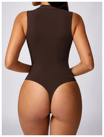 Lila Triangle Fitness Bodysuit