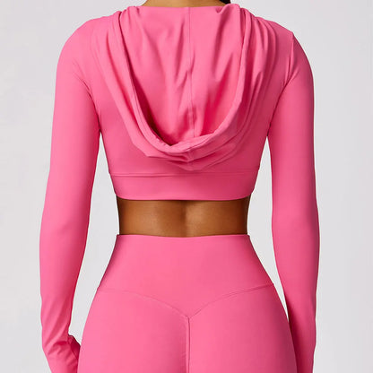 Elena Hooded Workout Top