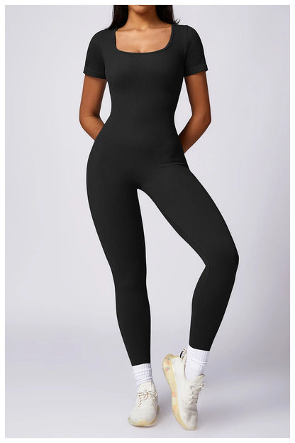 Aria Ribbed Fitness Jumpsuit