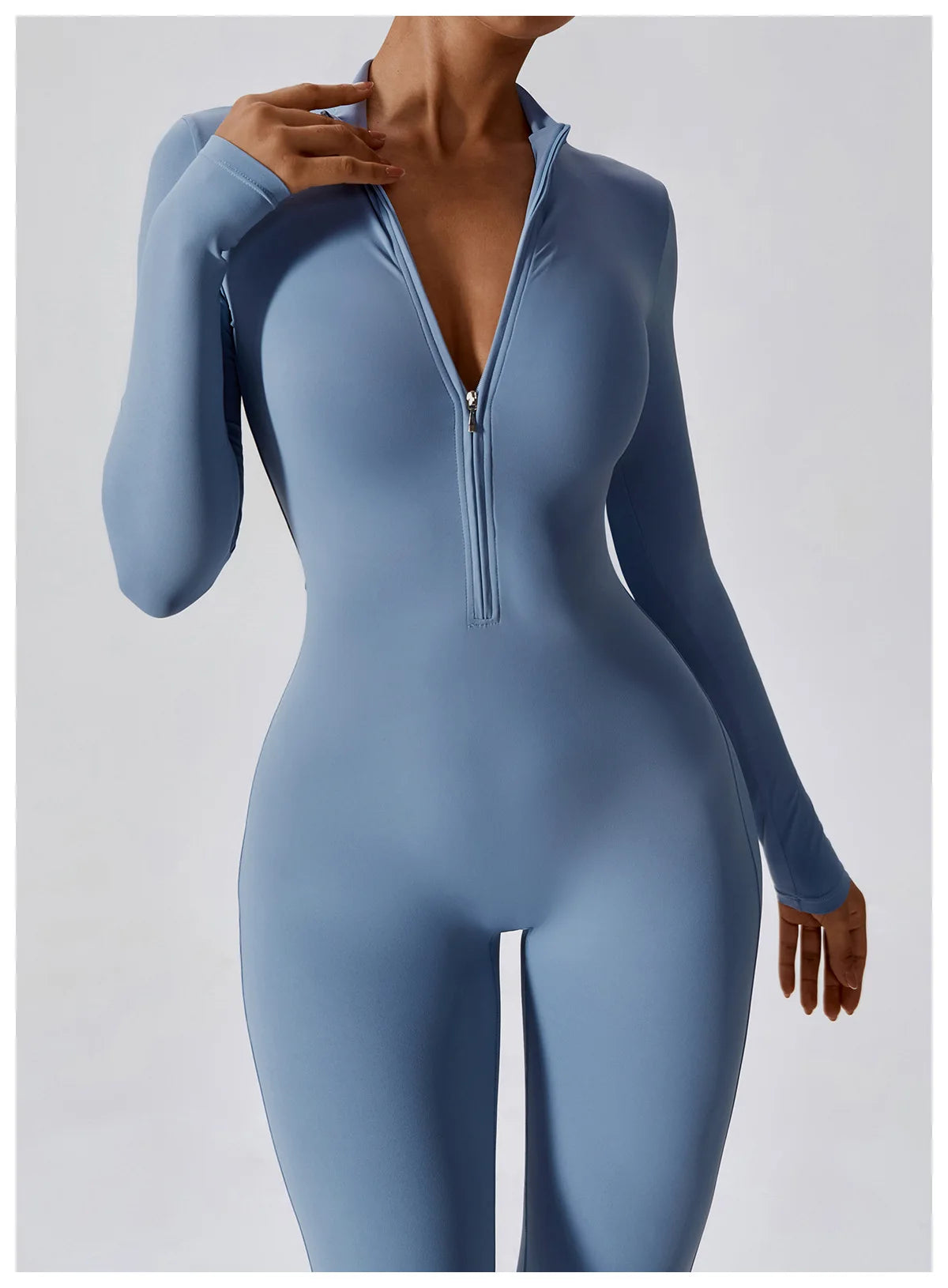 Maya Long Sleeve Fitness Jumpsuit