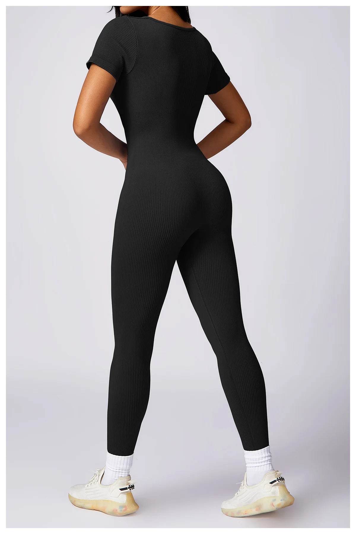 Aria Ribbed Fitness Jumpsuit