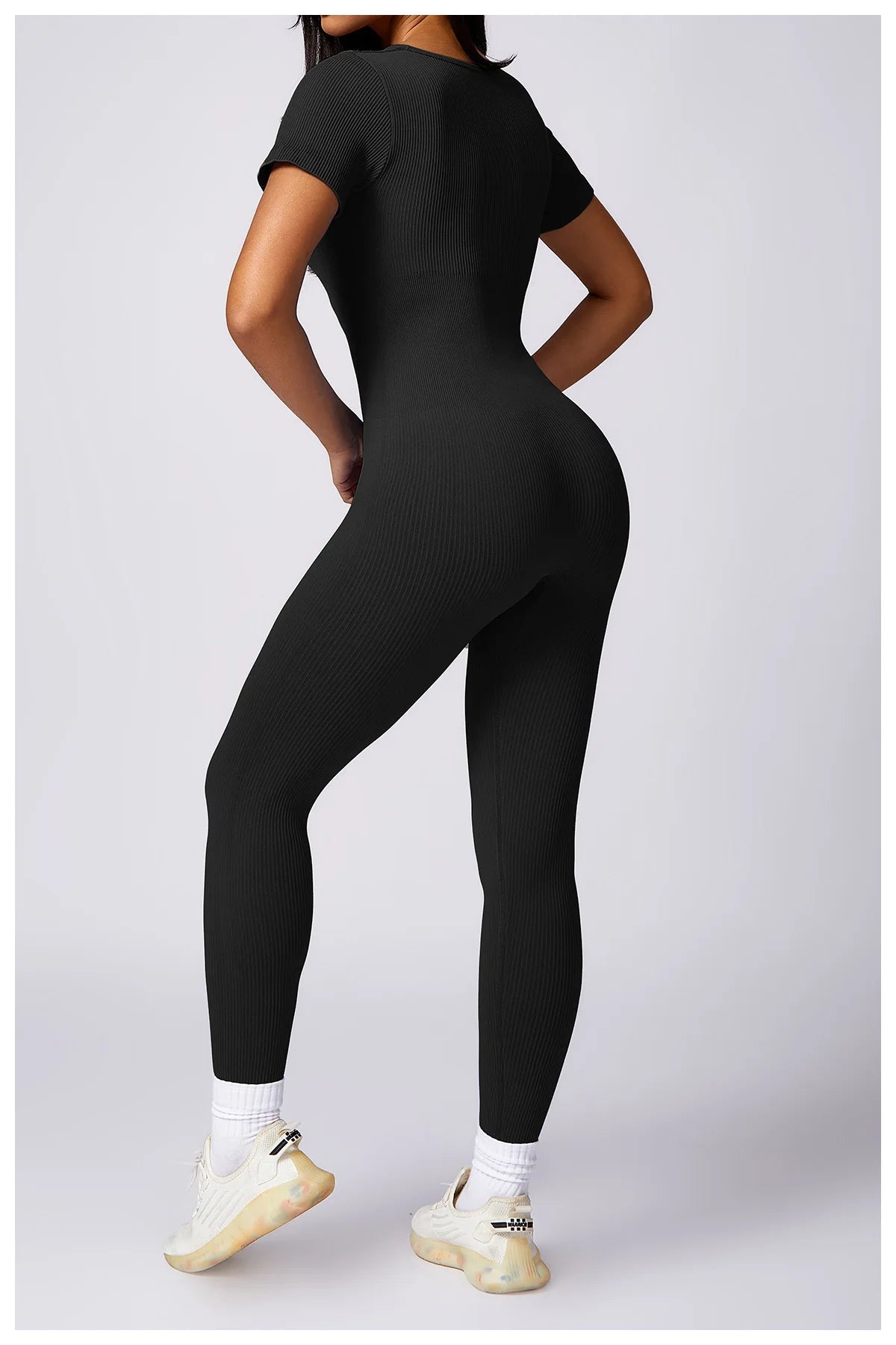 Aria Ribbed Fitness Jumpsuit