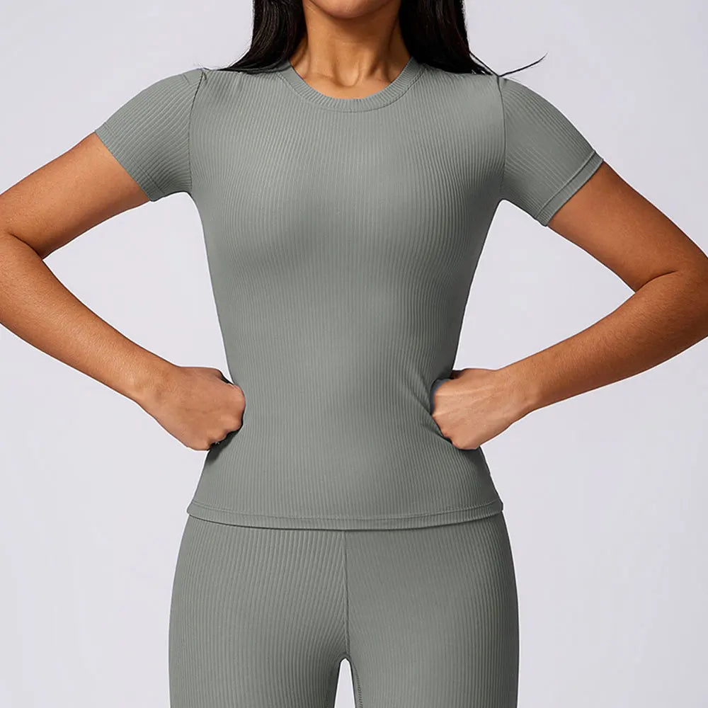 Grace Ribbed Yoga Shirt