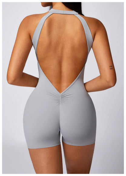 Ariana Backless Fitness Romper