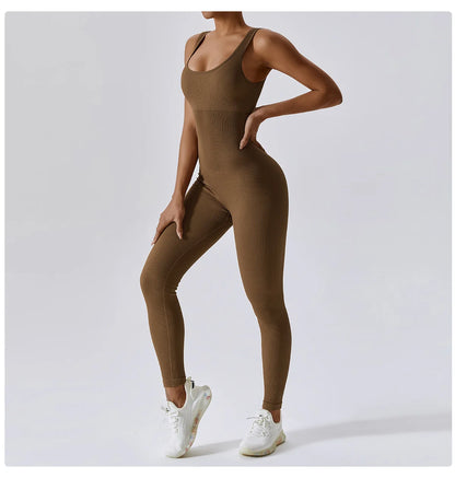 Aurora Ribbed Yoga Jumpsuit