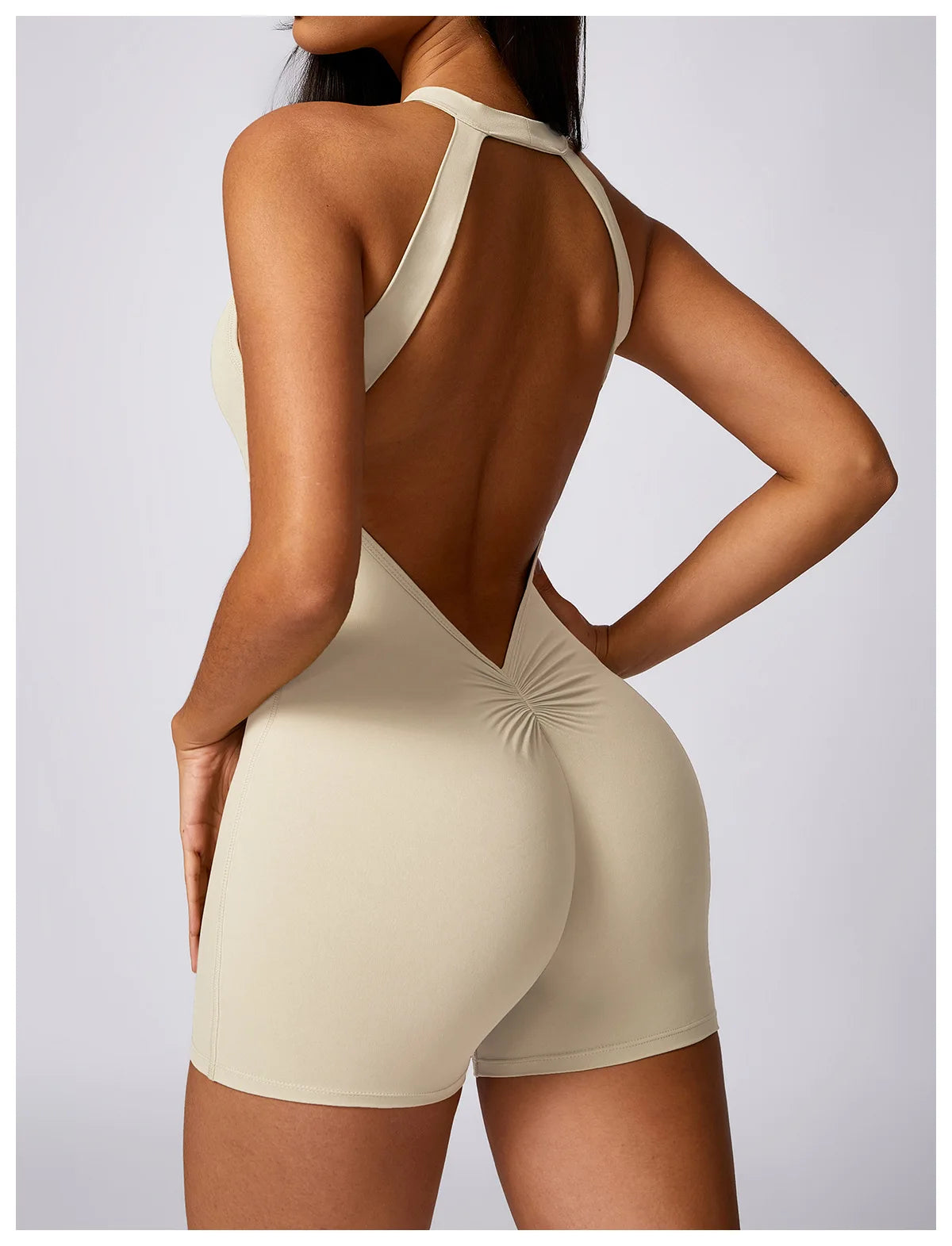 Ariana Backless Fitness Romper