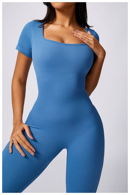 Aria Ribbed Fitness Jumpsuit