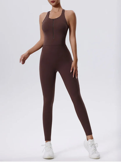 Keira Fitness Zipper Jumpsuit