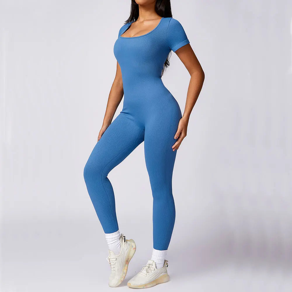 Aria Ribbed Fitness Jumpsuit