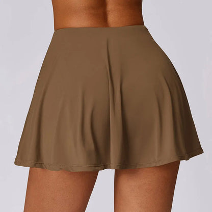 Daphne Solid Tennis Skirt