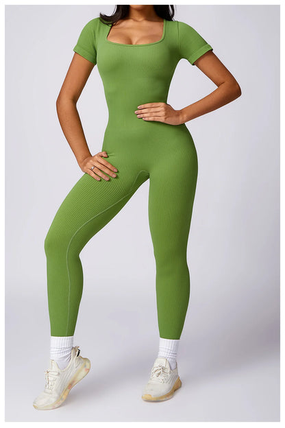 Aria Ribbed Fitness Jumpsuit