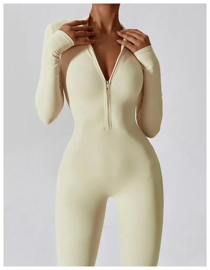 Maya Long Sleeve Fitness Jumpsuit