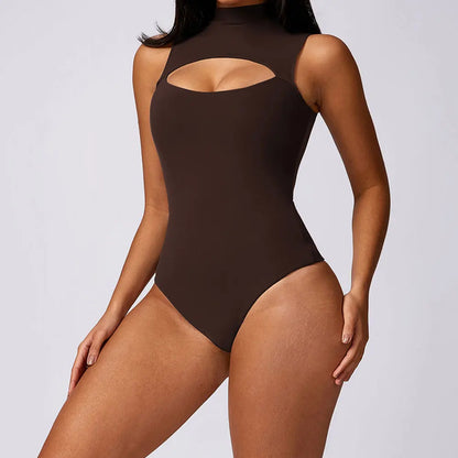 Lila Triangle Fitness Bodysuit