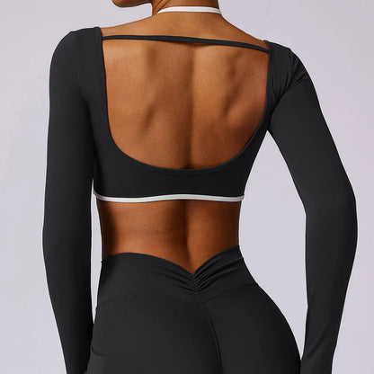 Gabrielle Backless Yoga Shirt