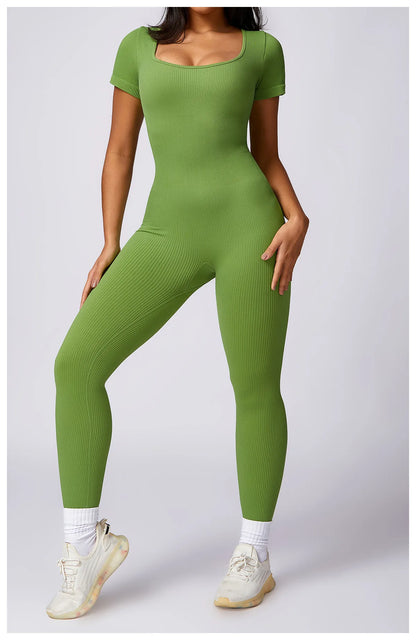 Aria Ribbed Fitness Jumpsuit