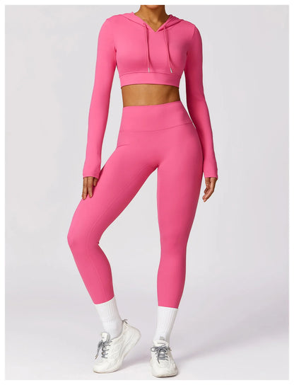 Elena Hooded Workout Top