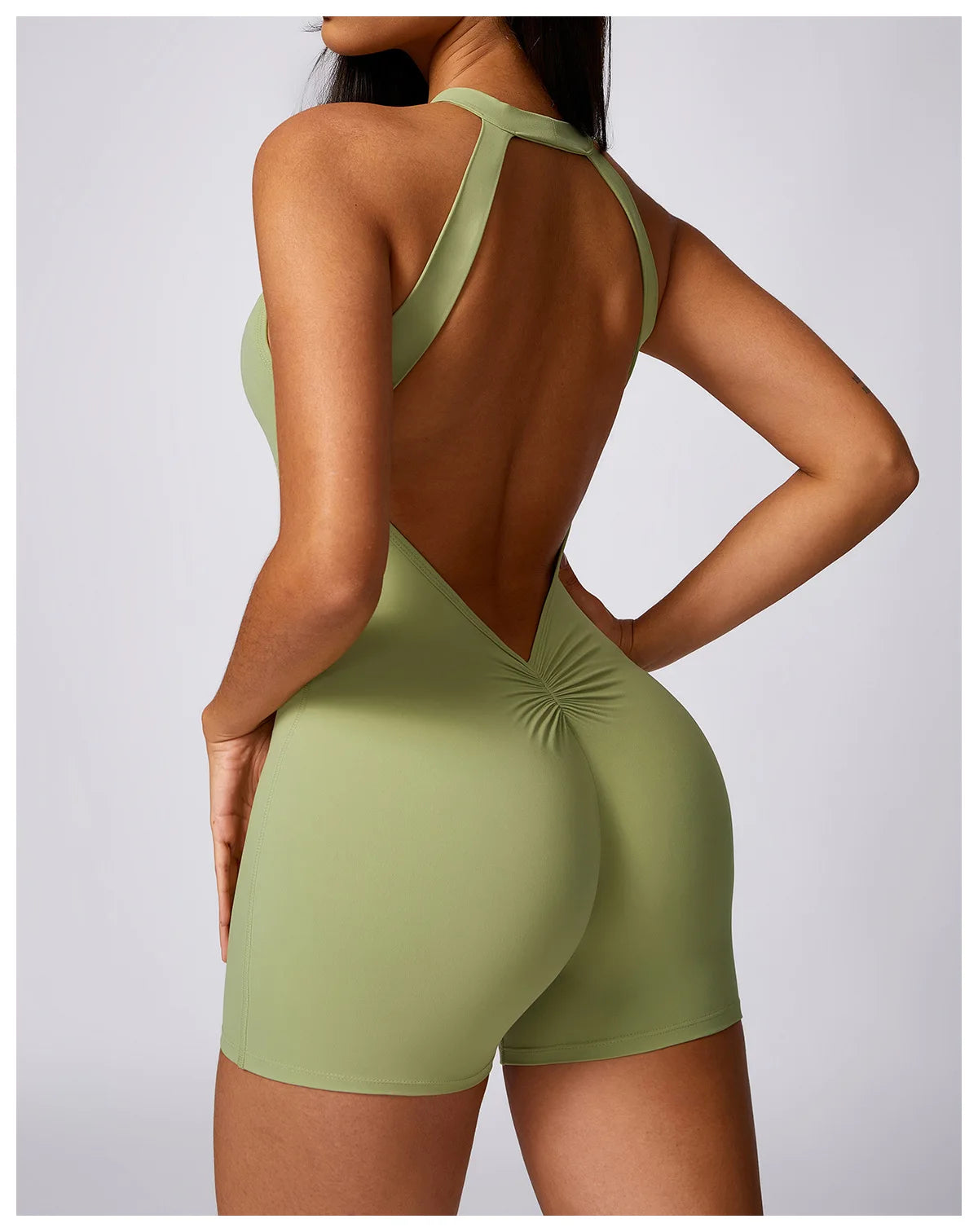 Ariana Backless Fitness Romper